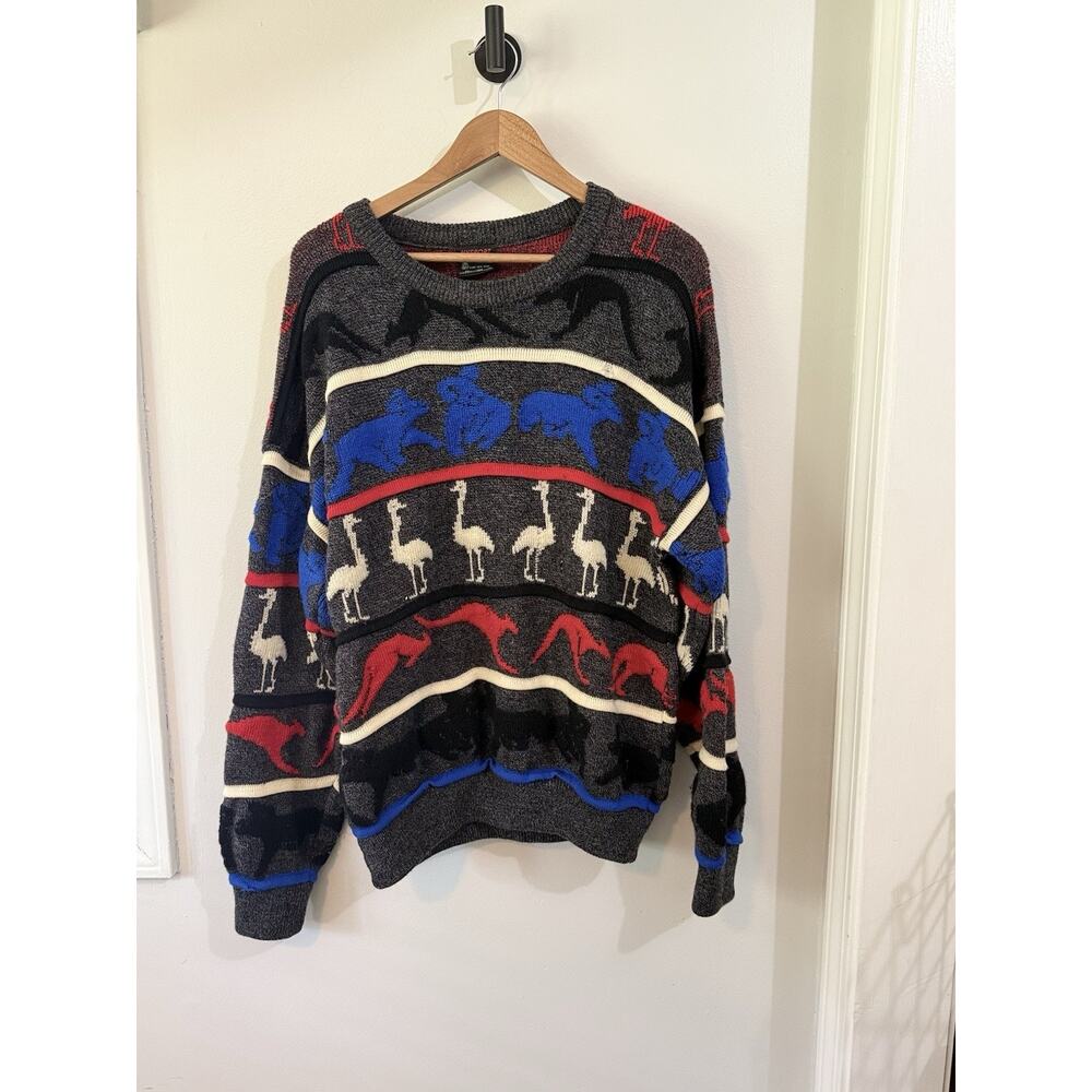 Vintage 90s Hysport Australia Wool Coogi Style Knit XL Multicolor Read Descript